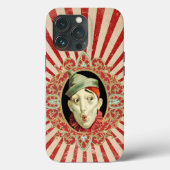  Circus clown with Red Distress Stripes Case-Mate iPhone Case (Achterkant)