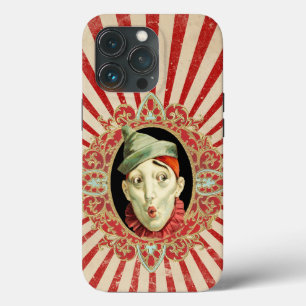  Circus clown with Red Distress Stripes Case-Mate iPhone Case