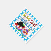 Circus Clowns 2e verjaardag Papier Napkins Servetten (Hoek)