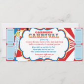 Circus Clowns Birthday Invitation Kaart (Achterkant)