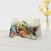 Circus Clowns -  fijne kunst Kaart (Gele Bloem)