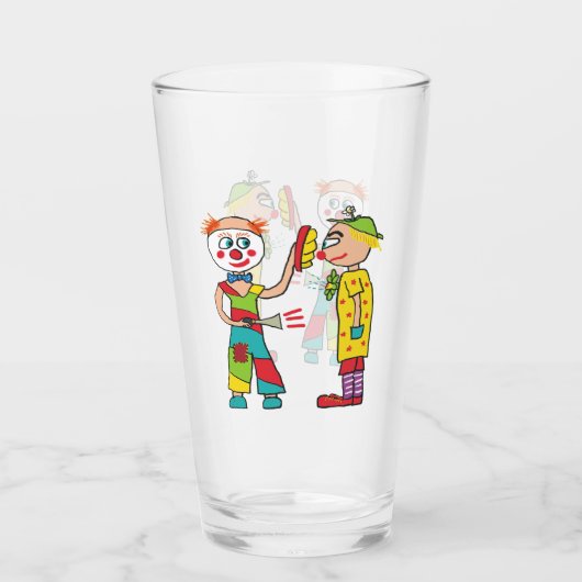 Circus Clowns Glas (Voorkant)