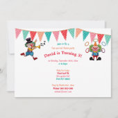 Circus clowns kleurrijke carnaval met kinder pro kaart (Voorkant)