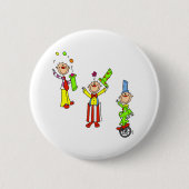 Circus Clowns Ronde Button 5,7 Cm (Voorkant)