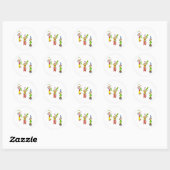 Circus Clowns Ronde Sticker (Vel)