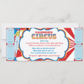Circus Clowns Verjaardag Uitnodiging (Achterkant)