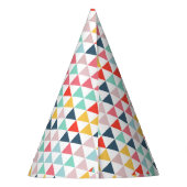 Circus Color Triangles Feesthoedjes (Achterkant)