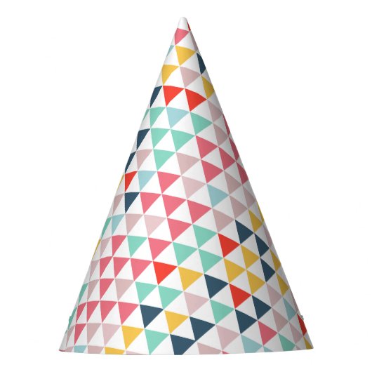 Circus Color Triangles Feesthoedjes (Voorkant)