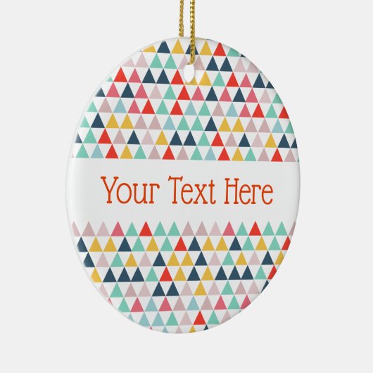 Circus Color Triangles Keramisch Ornament (Rechts)