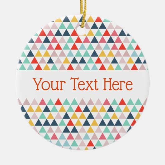 Circus Color Triangles Keramisch Ornament (Voorkant)