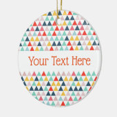 Circus Color Triangles Keramisch Ornament (Links)