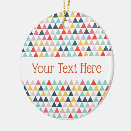 Circus Color Triangles Keramisch Ornament (Links)