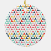 Circus Color Triangles Keramisch Ornament (Achterkant)