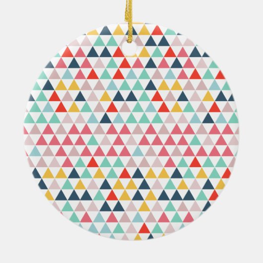 Circus Color Triangles Keramisch Ornament (Achterkant)