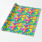 Circus Colors Chaos Abstract Kunstpatroon Cadeaupapier (Uitgerold)
