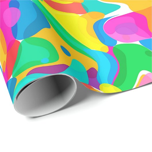 Circus Colors Chaos Abstract Kunstpatroon Cadeaupapier (Rol Hoek)