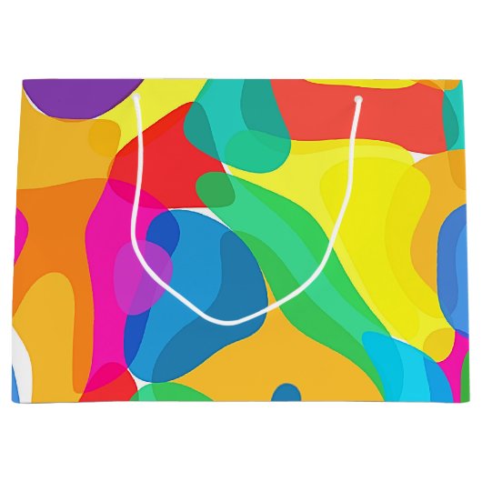Circus Colors Chaos Abstract Kunstpatroon Large Cadeautasje (Voorkant)