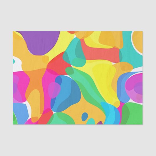 Circus Colors Chaos Abstract Kunstpatroon Tissuepapier (Voorkant)