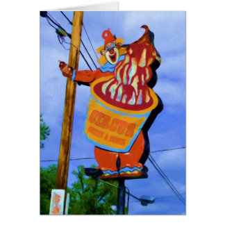 Circus Conies en Cones tekenen op US 40, Indiana