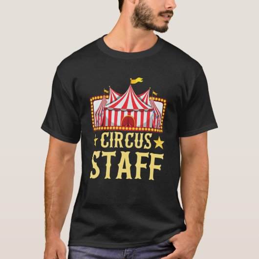 Circus Costume, Circus-staf, Circus Party en Sec T-shirt (Voorkant)