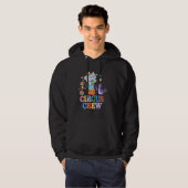 Circus Crew Carnaval Fair Olifant Seal Monkey Jug Hoodie (Voorkant volledig)