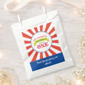 Circus Cute Colorful 1st Birthday Party Thema Bedankzakje (Geknipt)