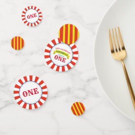 Circus Cute Colorful 1st Birthday Party Thema Confetti