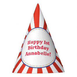 Circus Cute Colorful 1st Birthday Party Thema Feesthoedjes