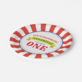 Circus Cute Kind Birthday Party  Papieren Bordje (Gekanteld)