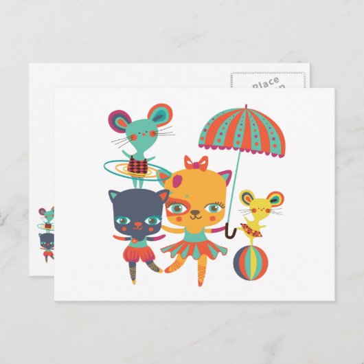 Circus Cuties Briefkaart (Voorkant / Achterkant)