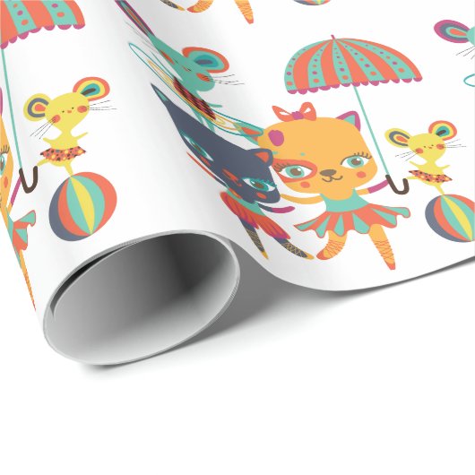 Circus Cuties Cadeaupapier (Rol Hoek)
