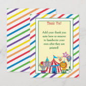 Circus Dankuwel Opmerking Bedankkaart (Voorkant / Achterkant)