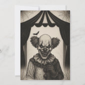  circus | Dark Carnival Soirée Halloween Kaart (Achterkant)
