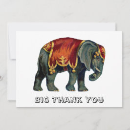  circus dat olifantencircus opvoert, bedankkaart