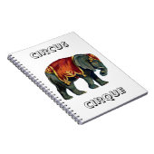  circus dat olifantencircus opvoert, notitieboek (Rechterzijde)