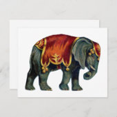  circus dat olifantencircus opvoert, notitiekaartje (Voorkant / Achterkant)