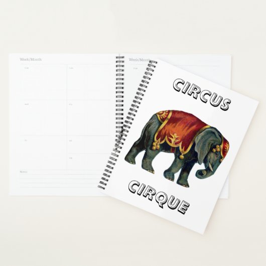  circus dat olifantencircus opvoert, planner (Display)