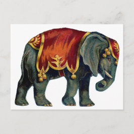  circus dat olifantencircus opvoert, poste briefkaart
