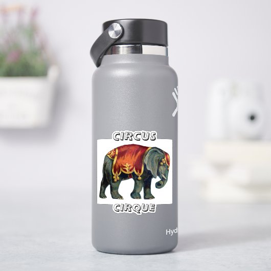  circus dat olifantencircus opvoert, poste sticker (HydroFlask)
