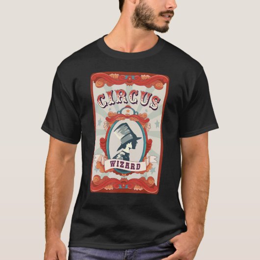  Circus-dienstbadge Magicische Tovenaar Circus T-shirt (Voorkant)