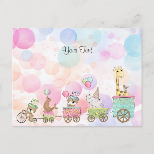 Circus Dieren Ansichtkaart Briefkaart (Voorkant)