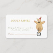 Circus Dieren Baby Luier Raffle Behuizing Kaart (Voorkant)
