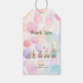 Circus Dieren Cadeau Label Cadeaulabel (Achterkant)
