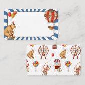 Circus dieren Carnaval plaats kaarten voor buffet Plaatskaartje (Voorkant / Achterkant)