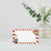 Circus dieren Carnaval plaats kaarten voor buffet Plaatskaartje (Staand voorkant)