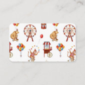 Circus dieren Carnaval plaats kaarten voor buffet Plaatskaartje (Achterkant)