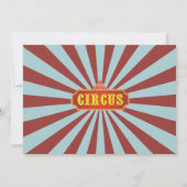 Circus dieren carnaval verjaardag foto uitnodiging (Achterkant)