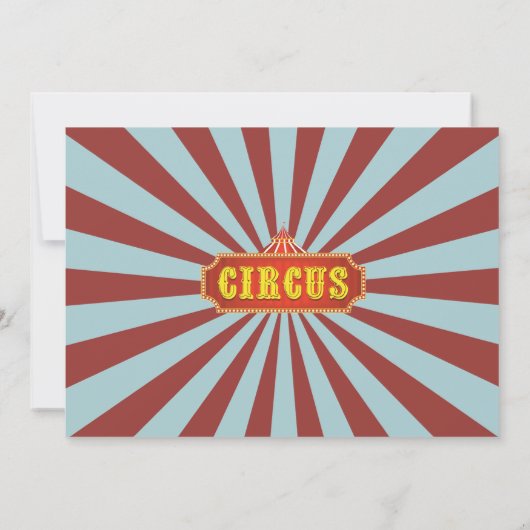 Circus dieren carnaval verjaardag foto uitnodiging (Achterkant)