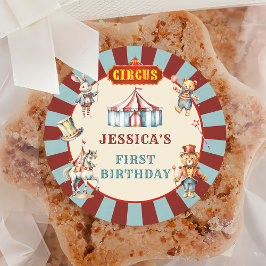 Circus Dieren Carnaval Verjaardagsfeest Ronde Sticker
