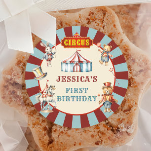 Circus Dieren Carnaval Verjaardagsfeest Ronde Sticker